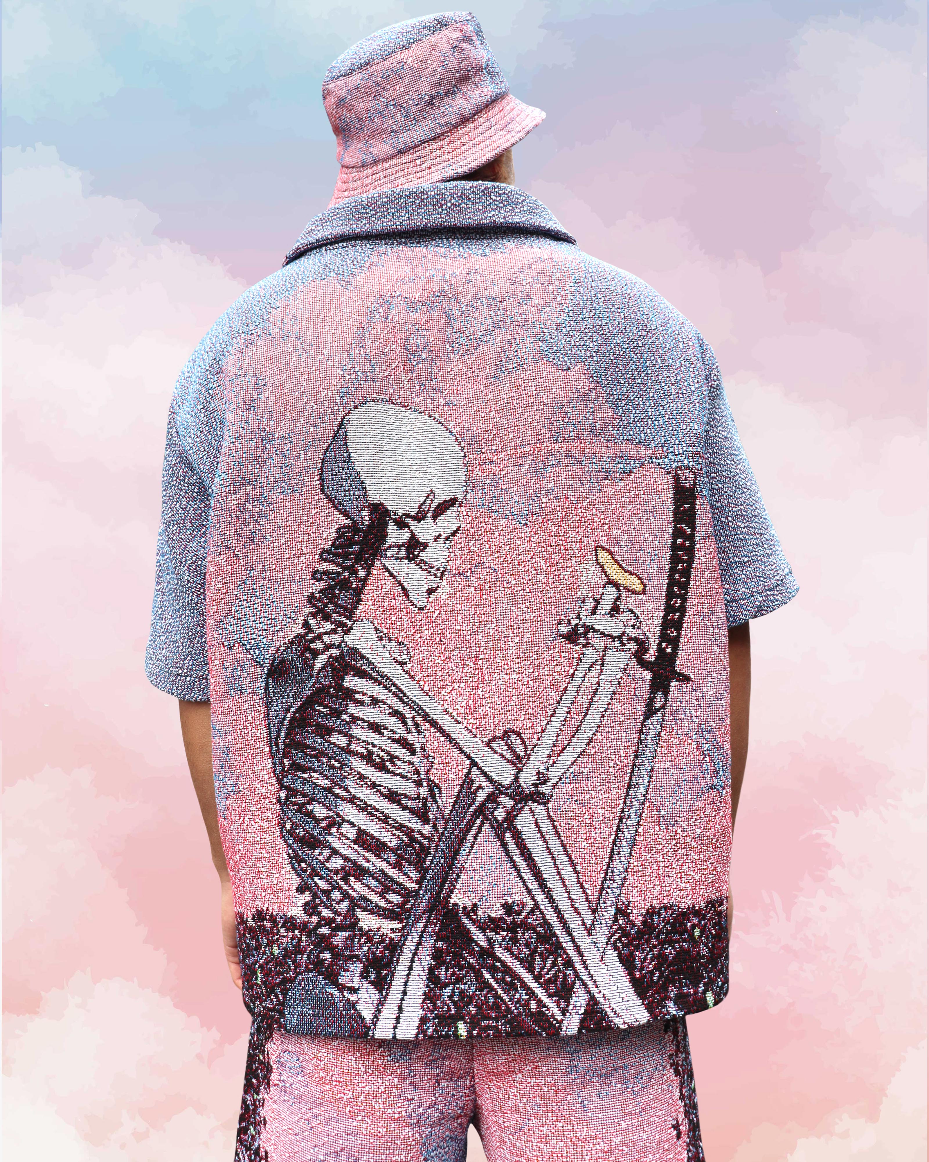 'Squelette en paix' Chemise homme/femme manches courtes