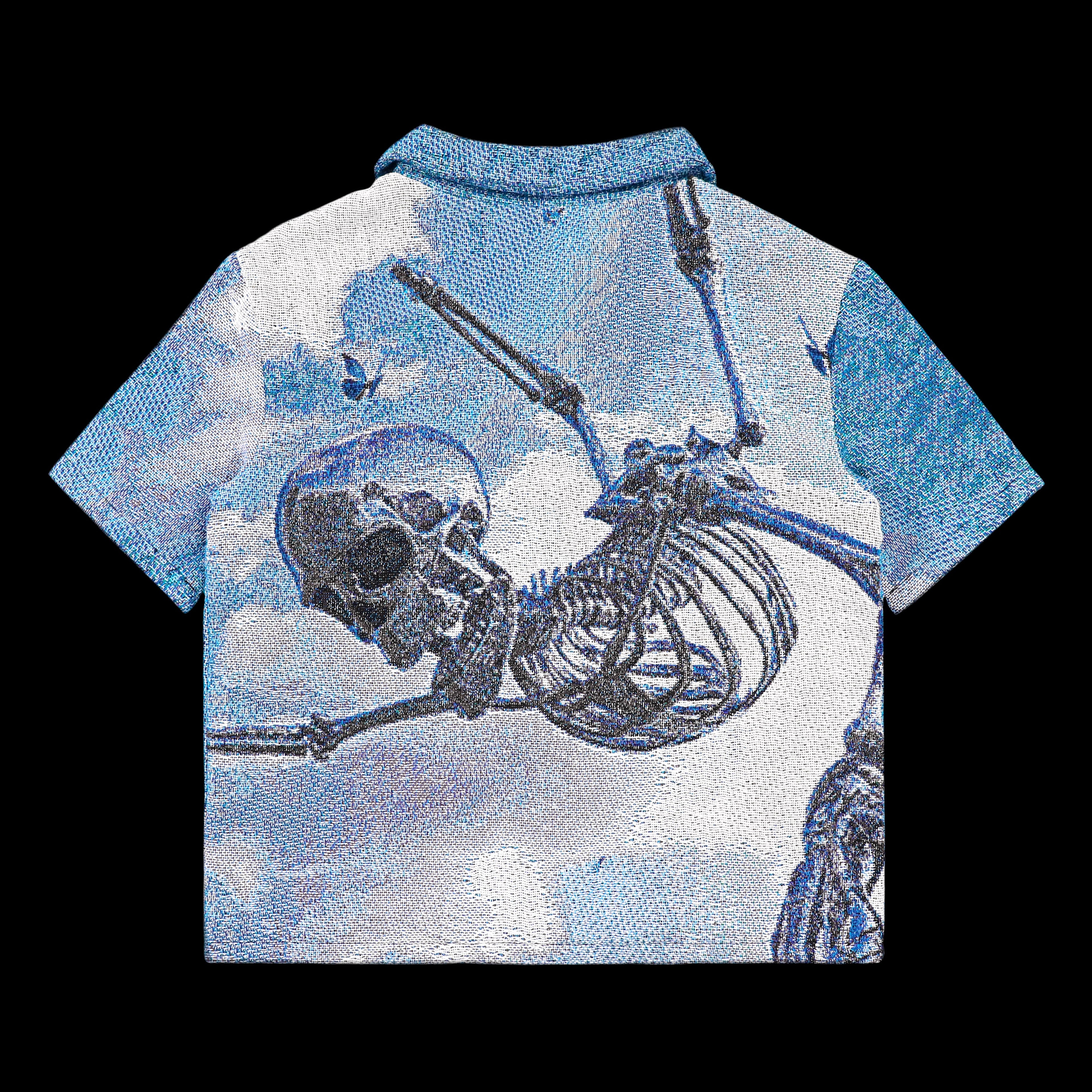 'Squelette volant' T-shirt zippé